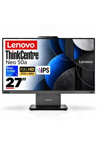 LENOVO ThinkCentre Neo 50a Core 7 240H 32GB 2TB 27" FHD IPS Win11 Pro 12SA0028TR A27 All in One PC