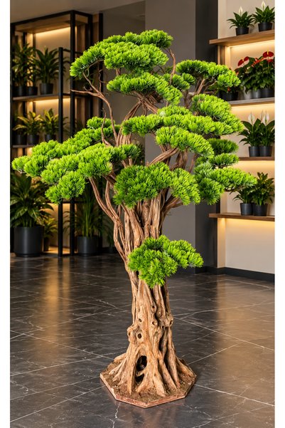 Ada Grup El Yapımı Dekoratif Yapay Bonsai Ağaç – 1,50 m Özel Tasarım Doğal Gö...