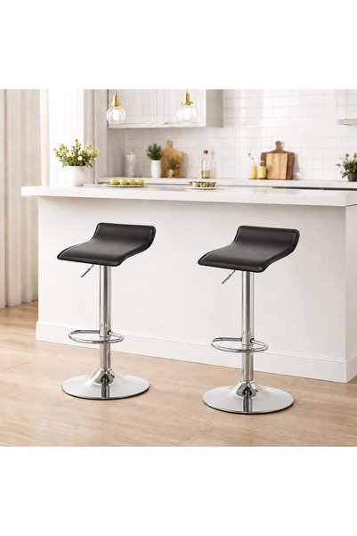 WISDOM Set 2 scaune de bucatarie/bar, Artool, Fort, rotativ, piele ecologica ...