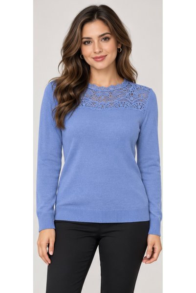 OEM Women's sweater with delicate lace details