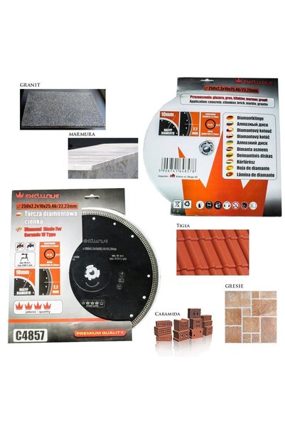 WISDOM Disc diamantat turbo subtire pentru masina de taiat gresie, placi cera...