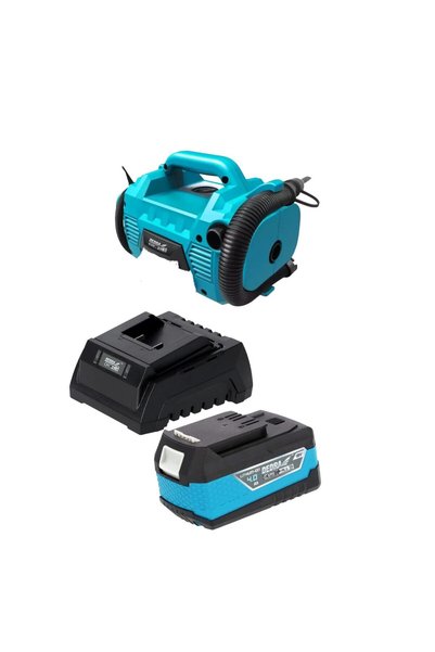 WISDOM Compresor aer 18V Li-ion, SAS+ALL,10 bar, cu acumulator 4Ah si incarca...