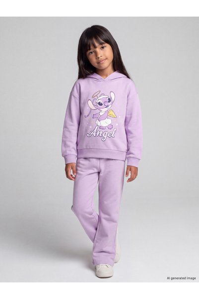 LC Waikiki Trendy Picks from Kübra Butik: Angel-Printed Girls' Sweatsuit Set