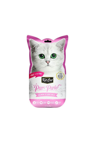Kit Cat كت كات مكافأت بالسلمون و حليب الماعز - 85 G