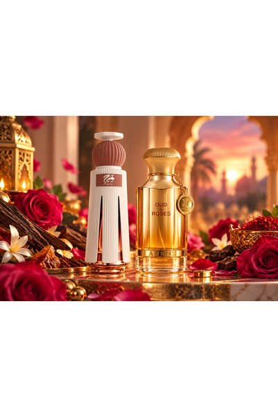 Ahmed Al Maghribi Marj Eau de Parfum 60ml & Oud & Roses Auric Extrait de Parf...