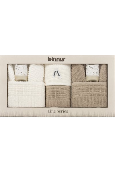 BİNNUR HOME مجموعة رداء حمام مكونة من 10 قطع في صندوق هدايا الزفاف