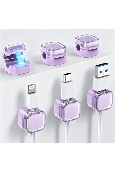 Generic 6 Pack Magnetic Cable Clips, Storage Holder for Phone USB Charging Ca...