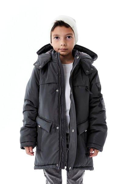 benitto kids BenittoKids Boys' Long Winter Hooded Jacket 51367