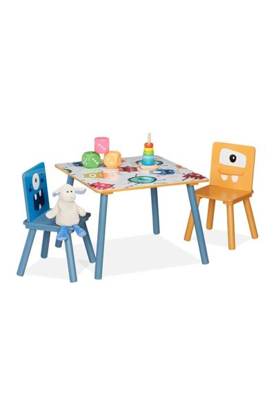 Relaxdays Set pentru copii compus dintr-o masă și 2 scaune