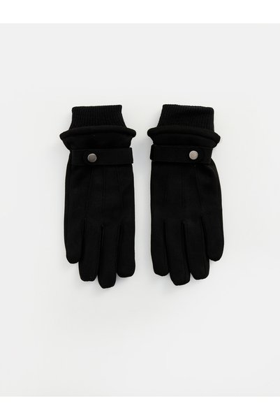 LC Waikiki NEVAVM Farkılıكياً من LCW ACCESSORIES قفازات رجالية سادة من الجلد ...
