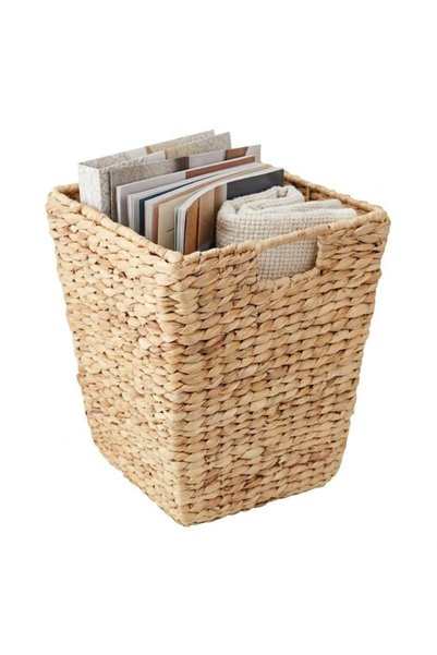 Relaxdays Water hyacinth wastepaper bin