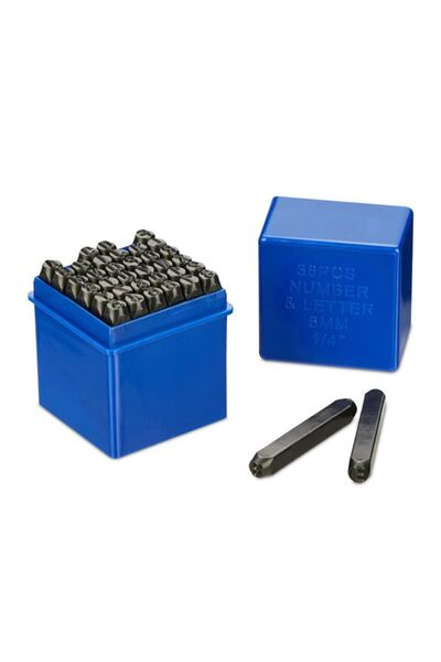 Relaxdays Set de litere Punch de 6 mm