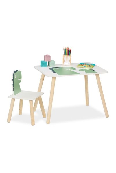 Relaxdays Kids Dinosaur Table and Chair Set