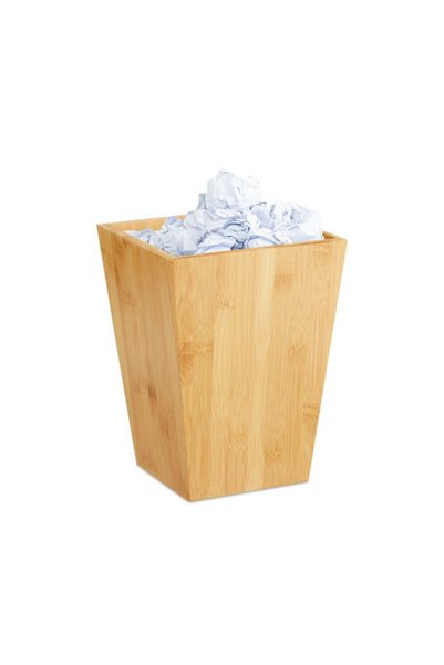 Relaxdays Bamboo Wastebasket