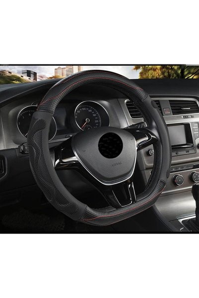 Generic D Shape Steering Wheel Cover - Microfiber Bottom Leather Flat Bottom ...