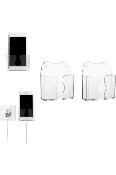Generic 2 Pcs Wall Mount Phone Holder, Punch-Free Wall-Mounted Mobile Stand, ...