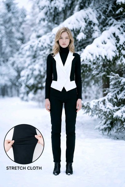 hies BLUGI MOM FIT DIN ȚESĂTURĂ ELASTICĂ NEAGRĂ CU CONȚINUT RIDICAT DE LYCRA ...