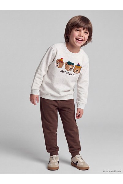 LC Waikiki Trendy Picks from Kübra Butik: Embroidered Boys' Thick Sweatsuit Set