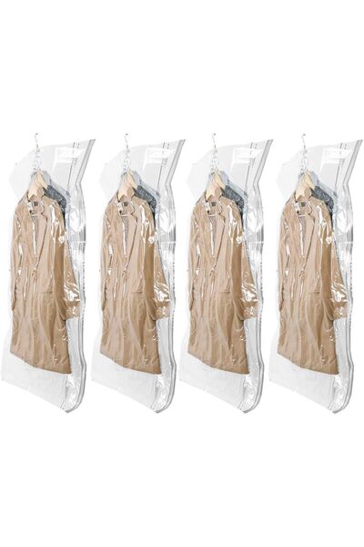 Generic Hanging Vacuum Storage Bags, 4 PCS 70x145cm Space Saver Bags for Clot...