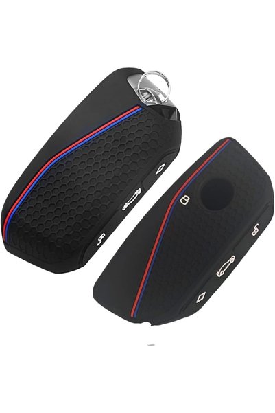 Generic 2PCS Silicone Car Key Fob Cover Signal Friendly Anti Press Key Case w...