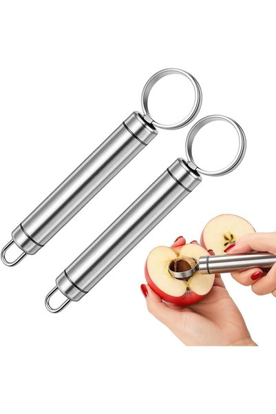 Generic 2 Pcs Fruit Corer, Stainless Steel Stone Remover Tool for Nectarines,...