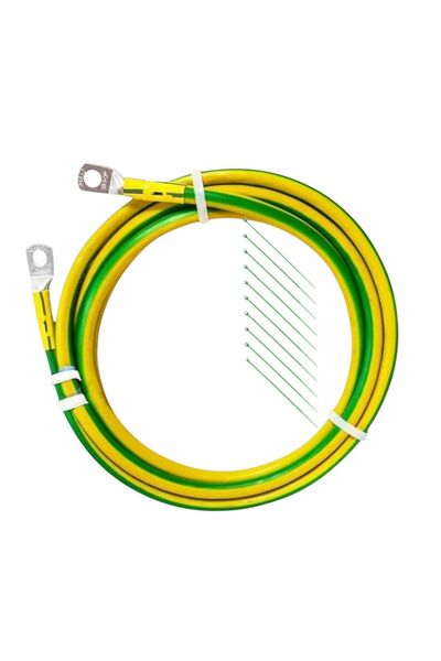 Universal Grounding cable, yellow/green, section 16 mmp, length 250 cm, with ...