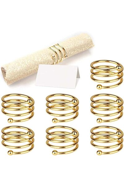 Generic 8-Piece Set Napkin Ring Table Setting Suitable for Casual or Formal O...