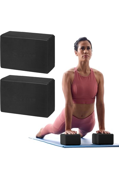 Generic Essentials Yoga Block (Set Of 2) – Supportive, Soft Non-Slip Foam Sur...