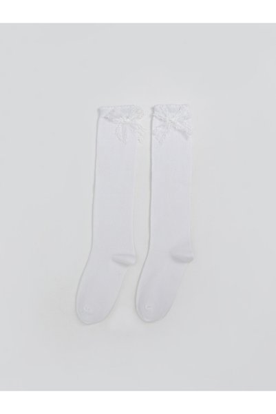 LC Waikiki Trendy Picks from Kübra Butik: Girls' Knee-High Socks with Bow Det...