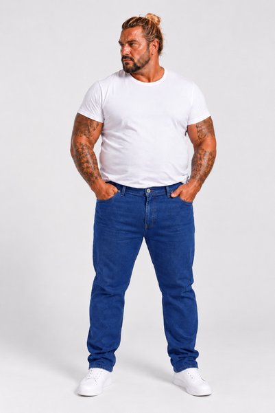 MocGrande Blugi Marime Plus Power Lycra Madrid 11900 ALBASTRU DESCHIS
