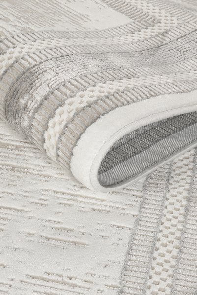 Esperya Home Nova Modern Gri Yumuşak Dokulu Dokuma Halı Salon Oturma Odası Yo...