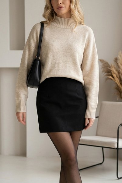 mefru Women's Long Sleeve Soft Textured Comfortable Fit Basic Turtleneck Knit...