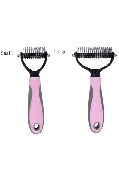 Choice فرشاة إزالة الشعر الاحترافية للحيوانات الأليفة، لون وردي فاتح، ذات وجه...