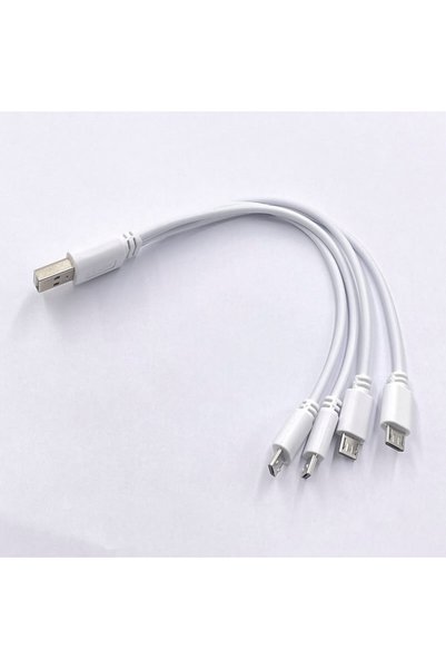 Choice 0.2m WHITE 5V/2A USB 2.0 To Micro USB Splitter Cable 4 Port Micro Usb ...