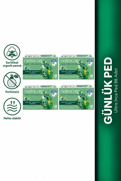 Natracare Günlük Ped Ultra Ince 4lü Set - 88 Adet Ped