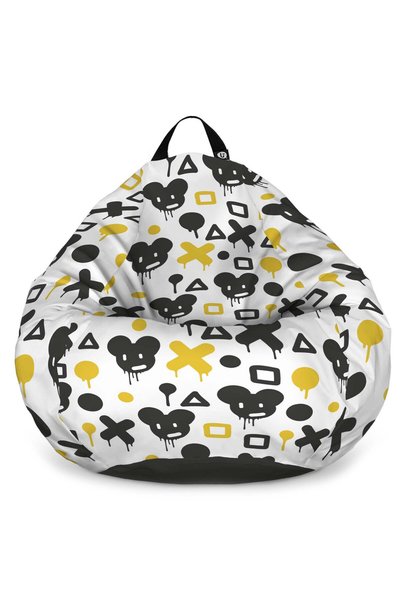 Updeco Fotoliu Puf Bean Bag tip XL, impermeabil, pentru interior/exterior, cu...