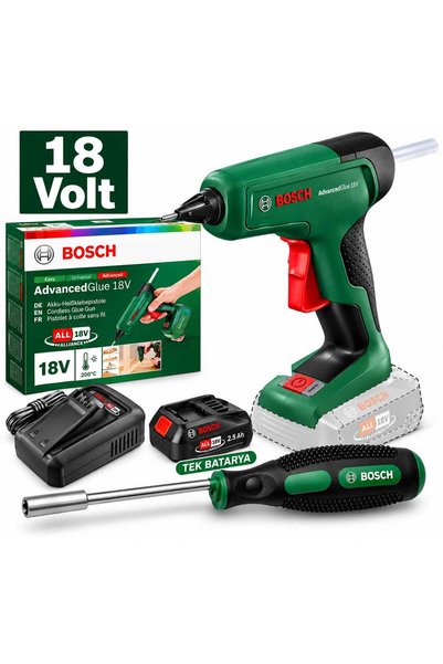 Bosch Advancedglue 18 V Akülü 2.5 Ah Tek Bataryalı şarjlı silikon Tutkal Taba...