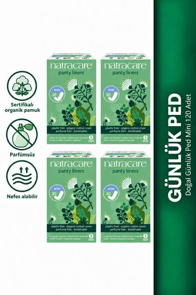 Natracare Organik Ve Doğal Günlük Ped Mini 30'lu 4'lü Set - 120 Adet Ped