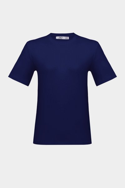 Açelya Okcu Tricou cu mânecă scurtă din bumbac premium, oversize, cu gât crew