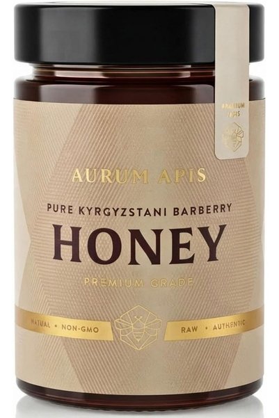 Aurum Apis Kyrgyzstani Barberry Honey, 100% Raw Unfiltered Pure Honey, Hand H...