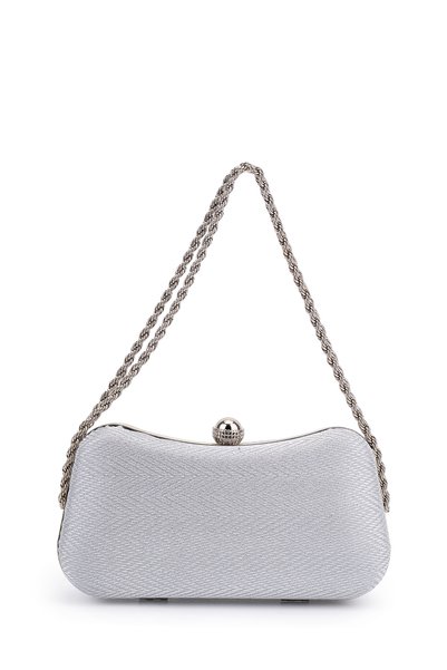 minebag Matrix Damen-Abendtasche mit Doppelkettenriemen und Steinen