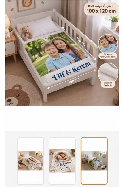 Genel Markalar Kişiye Özel İsim ve Fotoğraflı Bebek Çocuk Battaniyesi – Altı ...