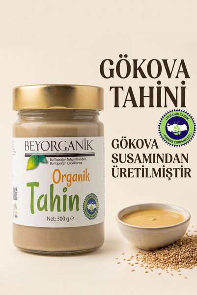 BEYORGANİK ORGANİK Tahin 300gr (SALMONELLA ve PESTİSİT ANALİZLİ)
