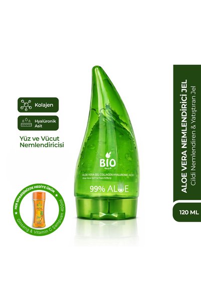 Bio Asia Aloe Vera Gel 120 ml – Skin Soothing, Moisturizing & Repairing Gel F...