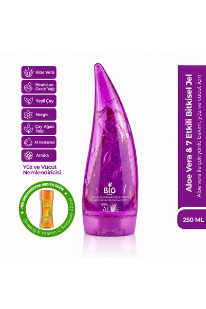 Bio Asia 7 Effective Herbal Gel 250 ml – Aloe Vera & Green Tea & Tea Tree Oil