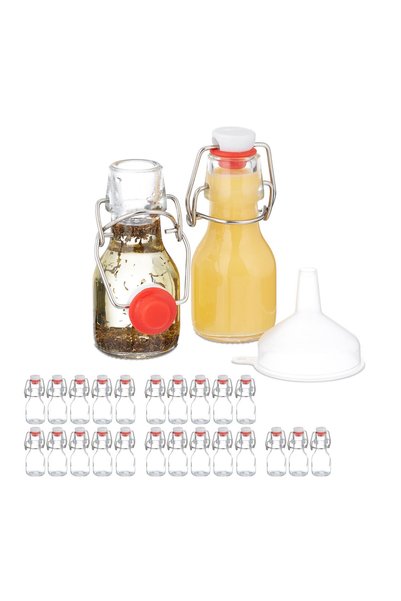 Relaxdays Set de sticluțe cu capac rabatabil