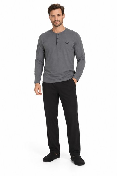 ANCELO 100% Cotton Combed Cotton Dowry Gift Solid Color Boxed Men's Pajama Se...