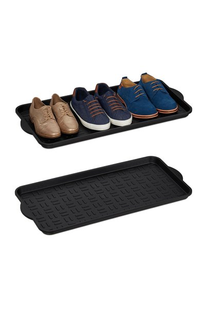 Relaxdays Set de 2 tăvi pentru pantofi Relaxdays, 75 x 36,5 cm, polipropilenă...