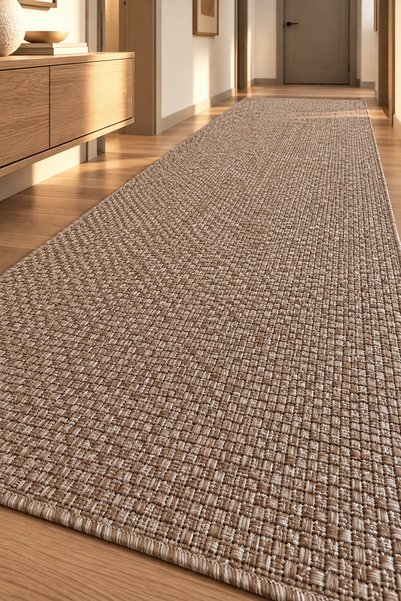 MELARİS HALI Cehu Yolluk Naturel Jüt Halı Örme Kilim Sisal Hasır Halı Mutfak ...