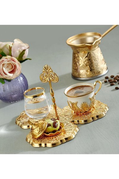 arnabella Damat Coffee Presentation Set, 4-Piece Coffee Presentation Set, Pro...